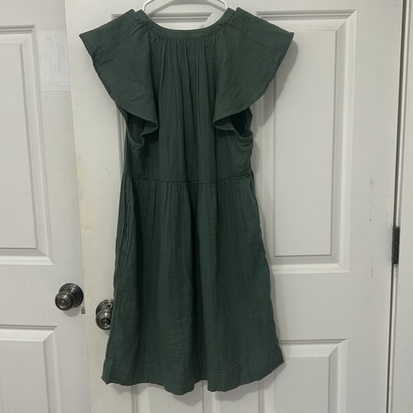 Old Navy Green Flutter-Sleeve V-Neck Mini Swing Dress size small - Picture 4 of 6
